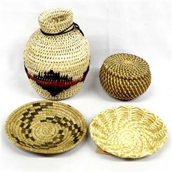 4 Native American Baskets