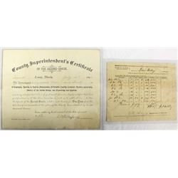 2 Antique Illinois Ephemera