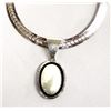Image 1 : Sterling Silver & Mother of Pearl Necklace
