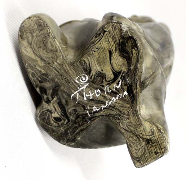 Canadian Soapstone Hunter Carving by Thorn Arts