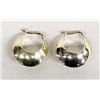 Image 1 : Sterling Silver Hollow Hoop Earrings