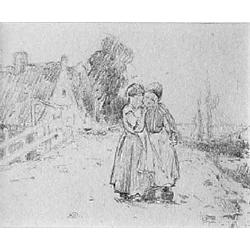 Eanger Irving Couse - Pencil Drawing