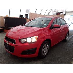 C5 --  2013 CHEVROLET SONIC LT , Red , 161600  KM's