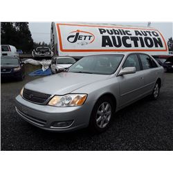 A6 --  2000 TOYOTA AVALON XL , Silver , 229836  KM's
