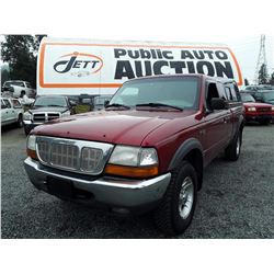 F6 --  2000 FORD RANGER XLT , Red , 190024  KM's