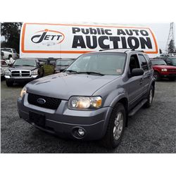 I2 --  2007 FORD ESCAPE , Grey , 277135  KM's