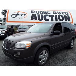 I5 --  2009 PONTIAC MONTANA , Brown , 109607  KM's