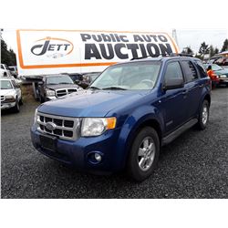 G5 --  2008 FORD ESCAPE XLT , Blue , 253103  KM's