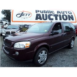 D4 --  2009 CHEV UPLANDER , Red , 119986  KM's