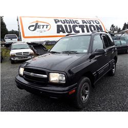 K5 --  2003 CHEVROLLET TRACKER XLT , Black , 168855  KM's