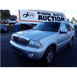 I5 -- 2005 LINCOLN AVIATOR SUV, GREY, 175,064 KMS