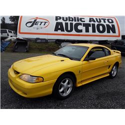 L2 --  1998 FORD MUSTANG , Yellow , 141371  KM's