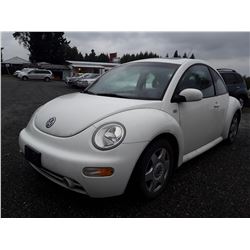A2 --  2001 VW BEETLE , White , 283202  KM's, No Reserve