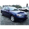 Image 2 : E1 --  2006 MAZDA 3  , Blue , 115346  KM's
