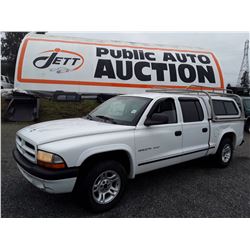 F6 --  2002 DODGE DAKOTA SPORT , White , 195787  KM's