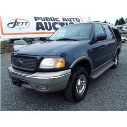 G2 --  2001 FORD EXPEDITION EDDIE BAUER , Blue , 211575  KM'S