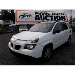 A1 --  2002 PONTIAC AZTEK , White , 140641  KMS