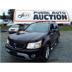 H5 --  2007 PONTIAC TORRENT , Black , 258038  KMS