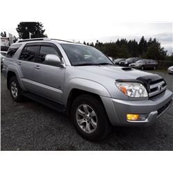 I2 --  2004 TOYOTA 4RUNNER , Grey , 158537  KM's