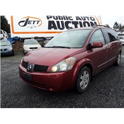 G3 --  2004 NISSAN QUEST S  , Orange , UNKNOWN  KMS