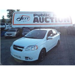 A2 -- 2009 CHEV AVEO LT SEDAN, WHITE, 227,394 KMS, No Reserve