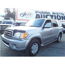 H3 --  2001 TOYOTA SEQUOIA , Grey , 251002  KM'