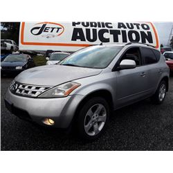 N3 --  2004 NISSAN MURANO , Silver , 225615  KM's
