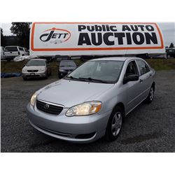 B2  --  2005 TOYOTA COROLLA, SEDAN, GREY, 186,762 KM'S