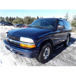 K6 --  2004 CHEVROLET BLAZER , Blue , 145573  KM's