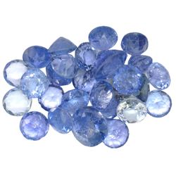 17.085 ctw Round Mixed Tanzanite Parcel