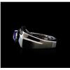 Image 3 : 0.86 ctw Tanzanite and Diamond Ring - 14KT White Gold