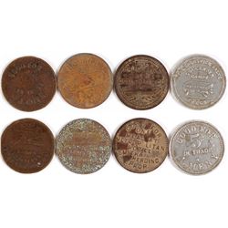 Four Unidentified Billiard Tokens  (77732)
