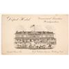 Image 1 : Depot Hotel, Redding, CA Pictorial Business Card  (88304)