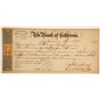 Image 1 : Rare Bank of California 1867 Telegraphic Order  (61240)
