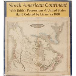 North American Continent Map by Lizars  (63108)