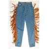 Image 1 : Denim Jeans for Women with Brown Suede Leather Fringe  (76236)