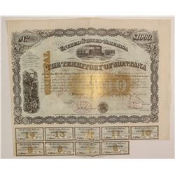 Gorgeous 1876 $1,000 Territorial Bond  (87964)