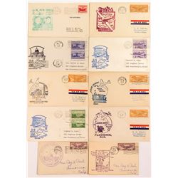 10 Southern First Flight Covers  (52011)