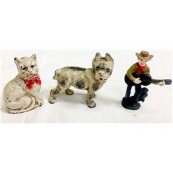 Cast Iron Figures (3)  (87412)