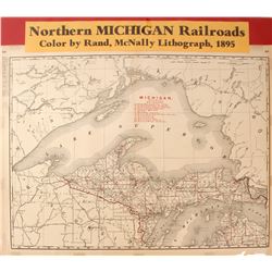 Northern Michigan Railroads Map  (59626)