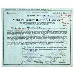 Market St. Railway Co temp cert.  (83768)
