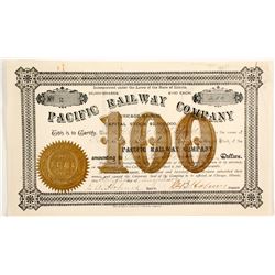Pacific Railway Co. stock certificate  (83805)