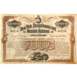 New York, Susquehanna and Western Railroad Co. bond  (88905)