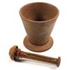 Image 1 : Hand-Made Iron Mortar and Pestle  (56367)