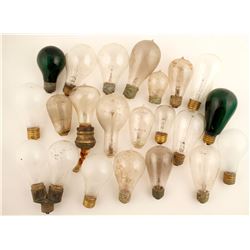 Antique Light Bulbs / 21 Pieces.   (61478)