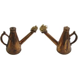 Large Copper Oil Wick Lamp  (86607)