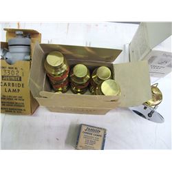 NIB Carbide Lamps (2) and NIB Parts  (86615)
