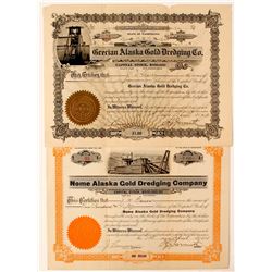 Two stocks of Alaska Gold Dredging Co  (83673)