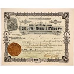 Argus Mining & Milling Company Stock  (86173)