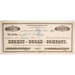 Desert Borax Company Stock  (86774)